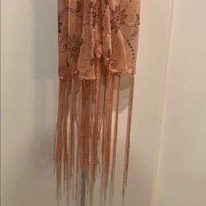 Peach shear scarf